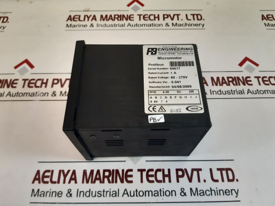 P&B Paaj027120 Vision Micromotor Software Ver.0.041 80-270V