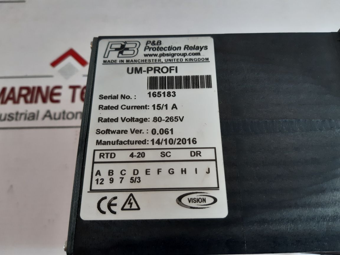 P&B Protection Relays Vision Micrometer Software Ver. 0.061