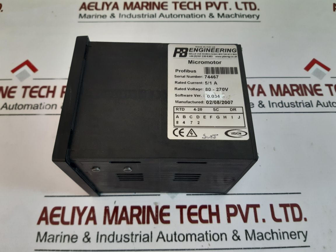 P&B Protection Relays Vision Micromotor 5/1A Ver: 0.034