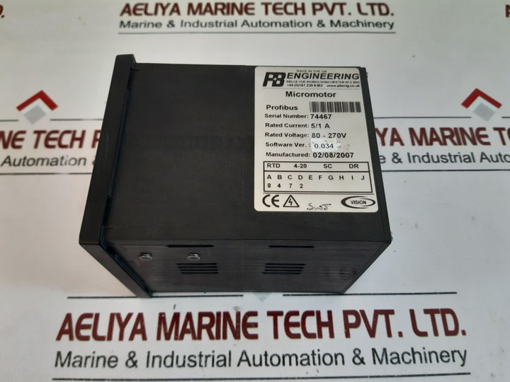 P&B Protection Relays Vision Micromotor 5/1A Ver: 0.034