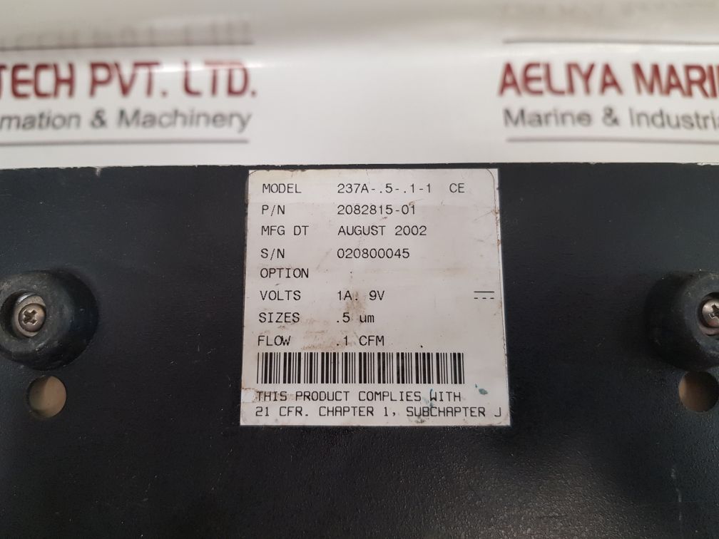 Met One Pacific Scientific 237A-.5-.1-1 Ce Laser Particle Counter 2082815-01