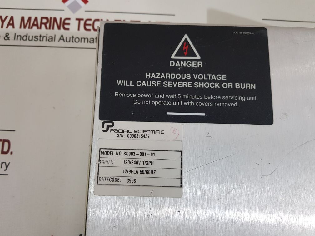 Pacific Scientific Sc903-001-01 Servo Drive 165-032003-01 120/240V