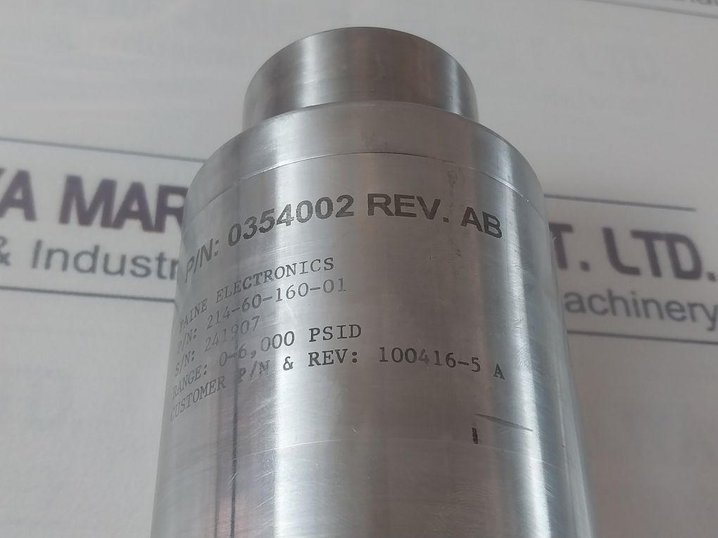 Paine Electronics 214-60-160-01 Pressure Transmitter 0354002 Rev.Ab 0-6,000 Psid