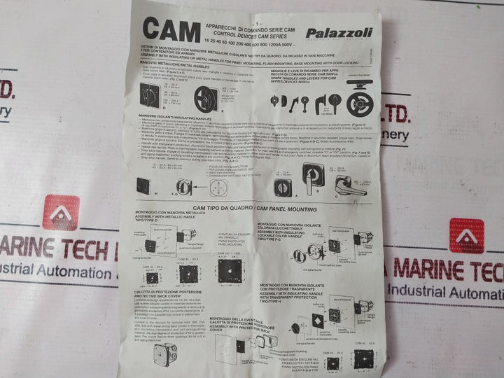 Palazzoli Cam K26 P275212 Selector Switch 20195159P Set
