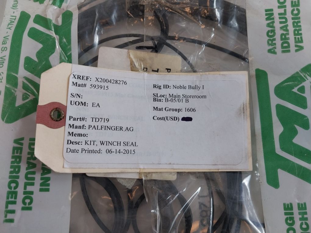 Palfinger Td719 Winch Seal Kit