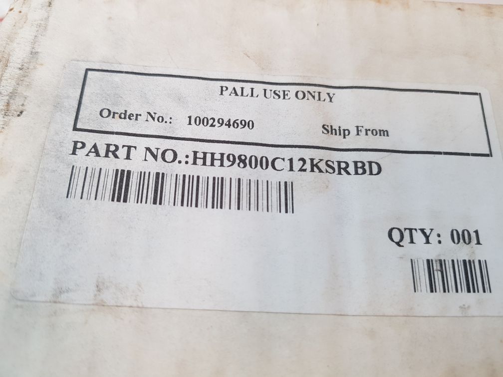 Pall Hh9800C12Ksrbd Compensator Filter Hc9800Fks4H, Rc860Mz090H