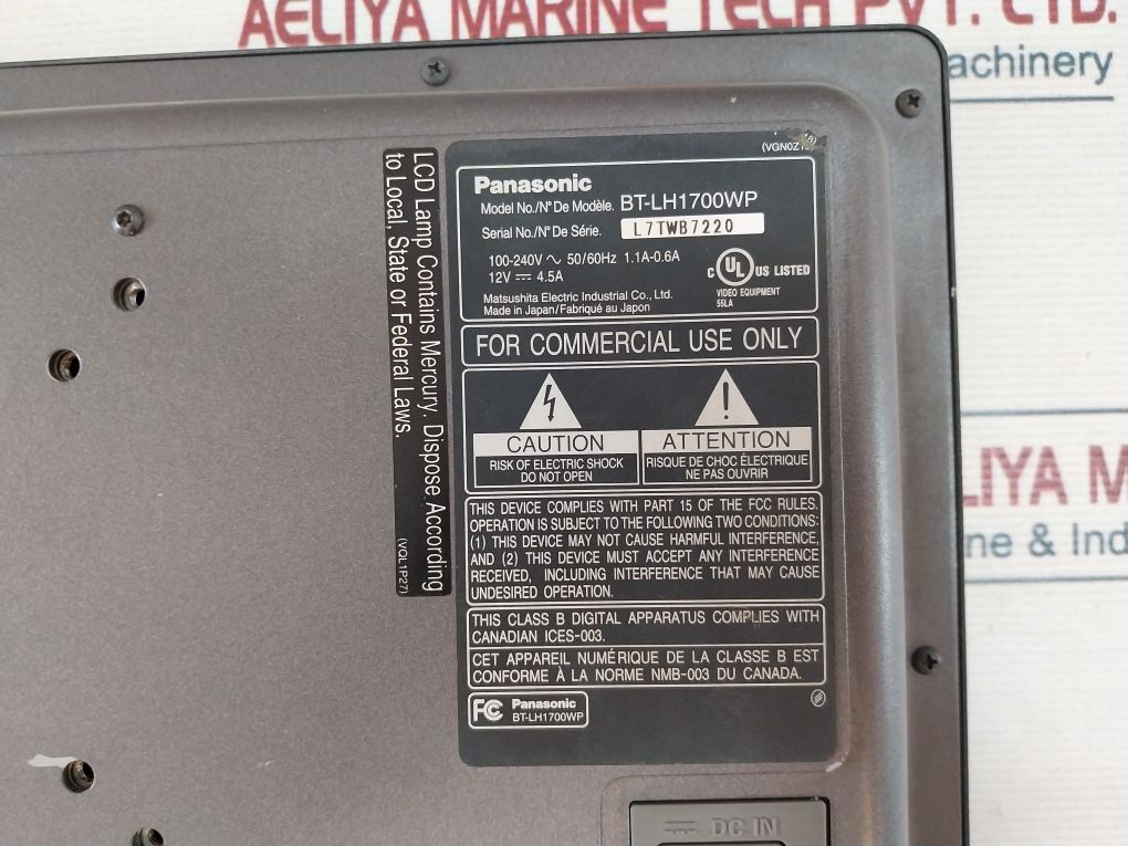 Panasonic Bt-lh1700Wp Lcd Monitor