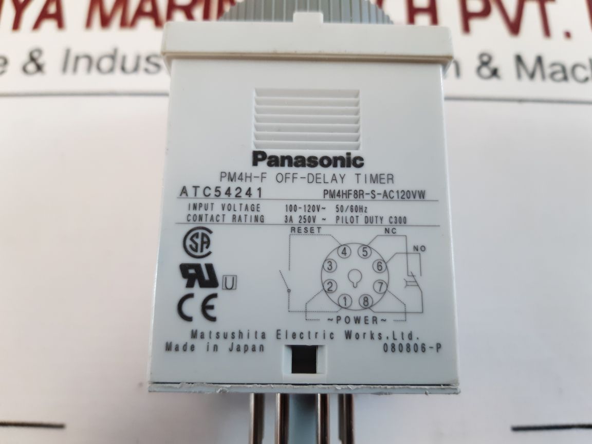 Panasonic Pm4Hf8R-s-ac 120Vw Off-delay Timer