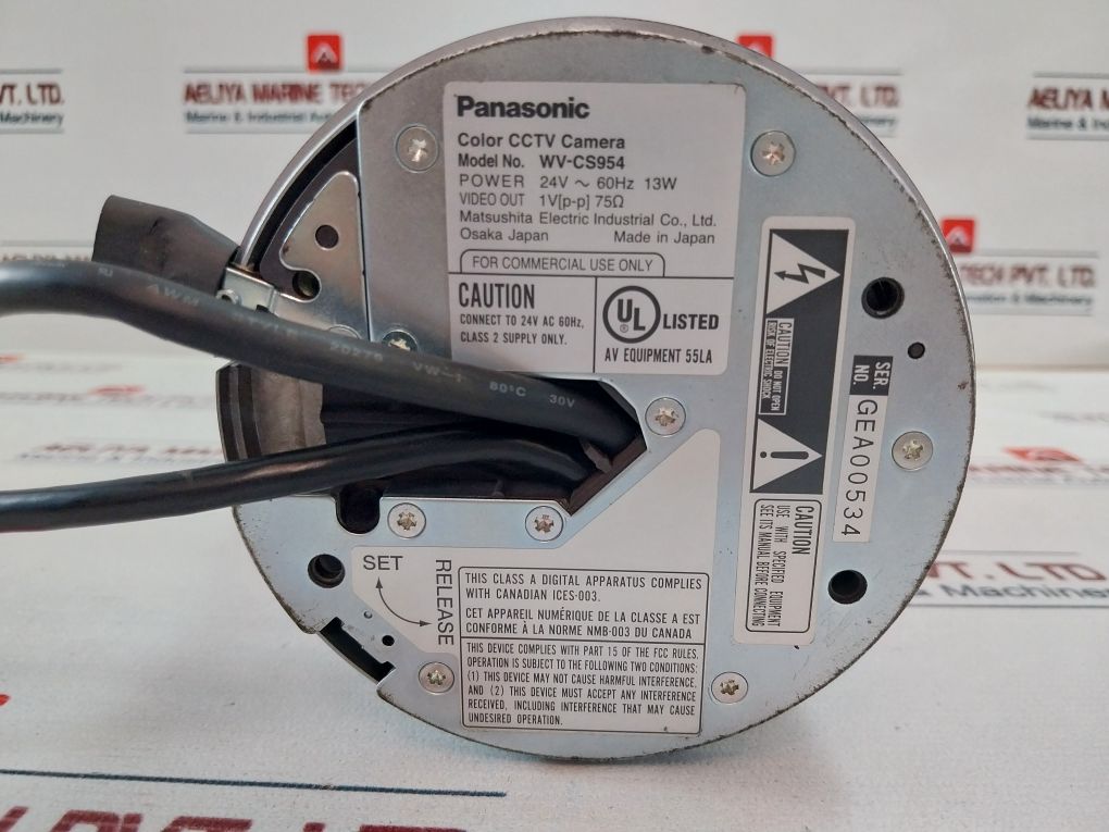 Panasonic Wv-cs954 Color Cctv Camera 24V~ 60Hz 13W