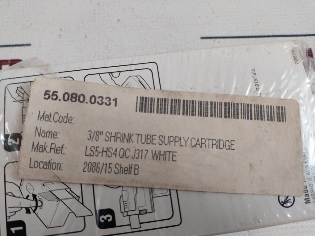 Panduit Ls5-hs4 3/8" White Shrink Tube Supply Cartridge