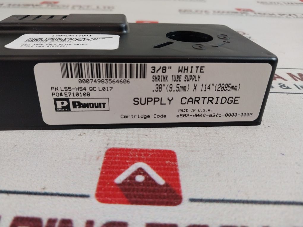 Panduit Ls5-hs4 3/8" White Shrink Tube Supply Cartridge