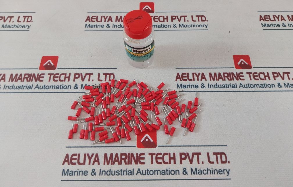 Lot Of 100X Panduit Pmv1-p10-cy Terminals Connector Metric Pin-vinyl Insulated