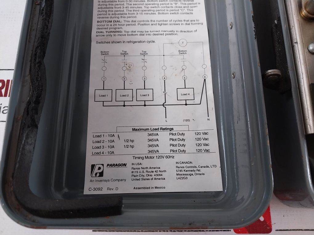 Paragon 632-00 Timing Motor