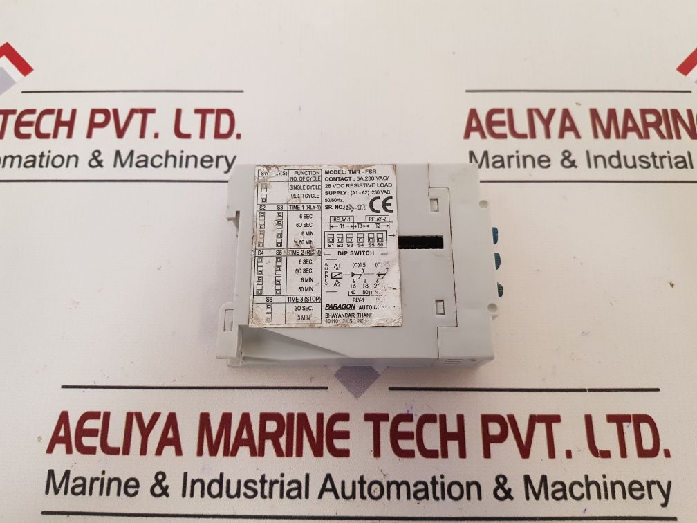 Paragon Tmr-fsr Reverse Timer 230 Vac/28 Vdc 5A