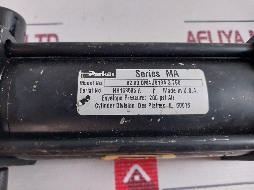Parker 02.00 Dmaus19A 3.750 Hydraulic Cylinder 200 Psi Air