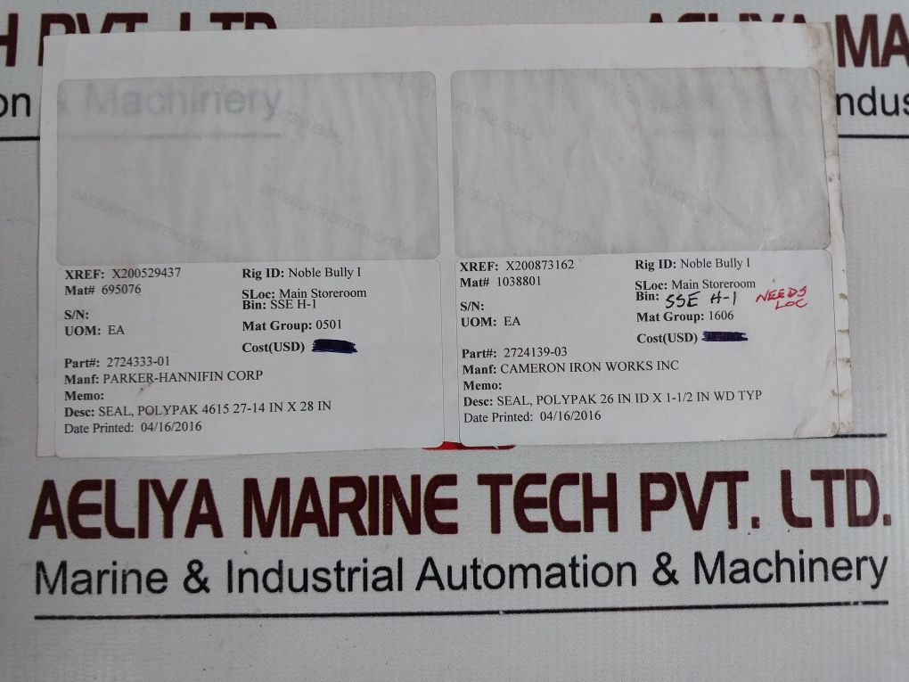 Parker 100026000-1500B Seal Kit