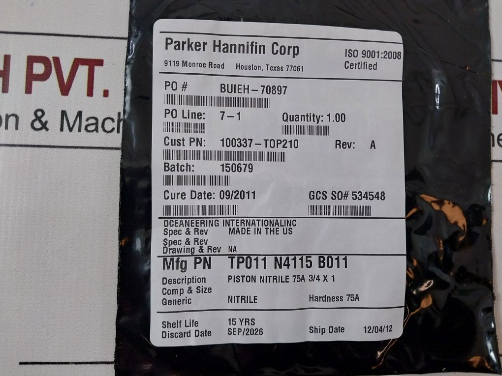 Parker 100740-sk Seal Valve Kit