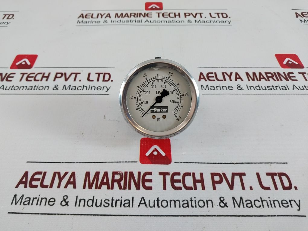 Parker 100Psi/Kpa Pressure Gauge 213.53 2.5”