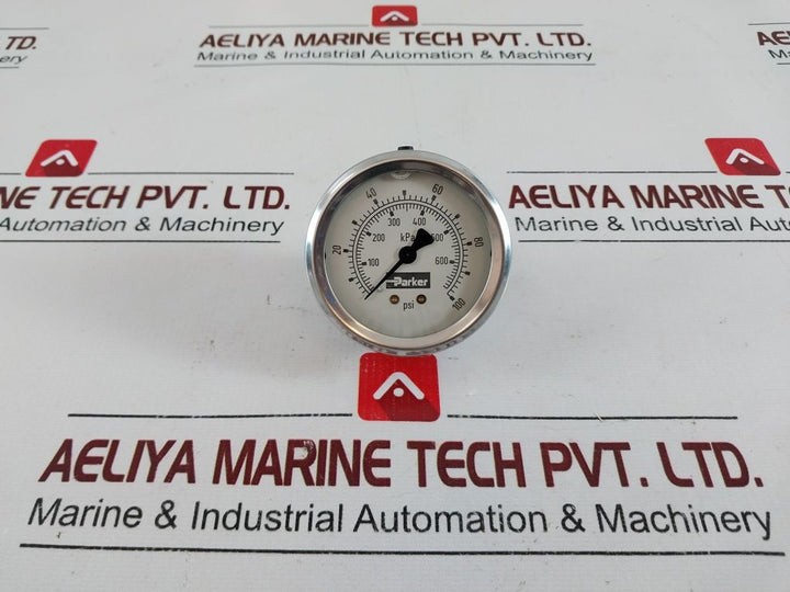 Parker 100Psi/Kpa Pressure Gauge 213.53 2.5”