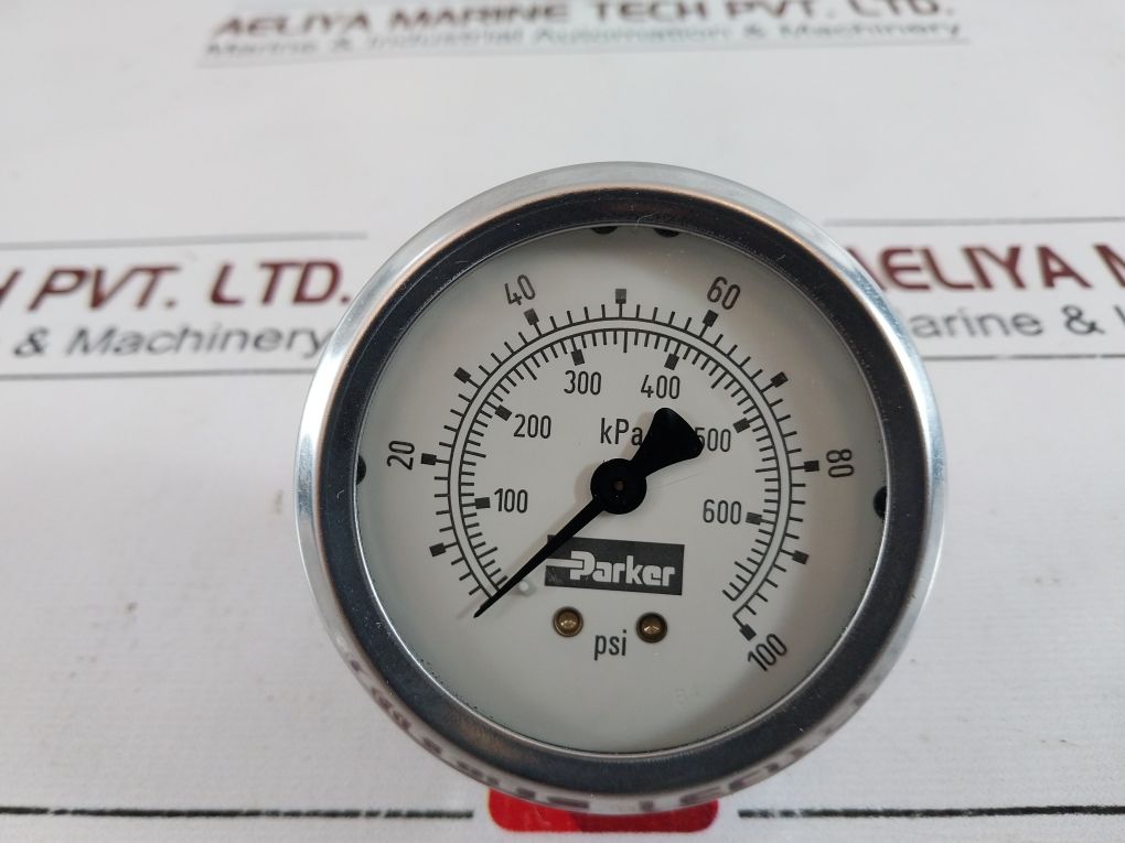 Parker 100Psi/Kpa Pressure Gauge 213.53 2.5”
