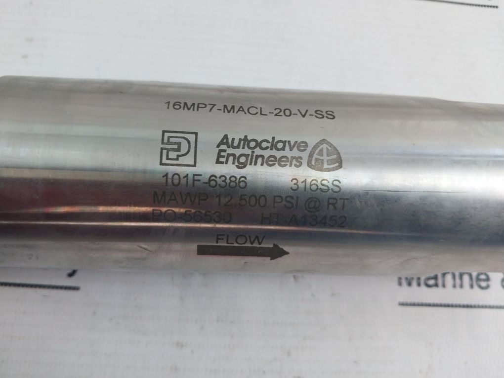 Parker 101F-6386 Autoclave Check Valve 16Mp7-macl-20-v-ss
