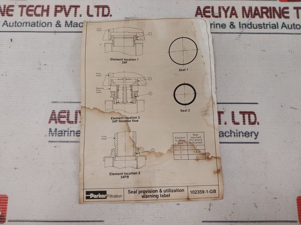 Parker 102359-1-gb Filter Element 20C
