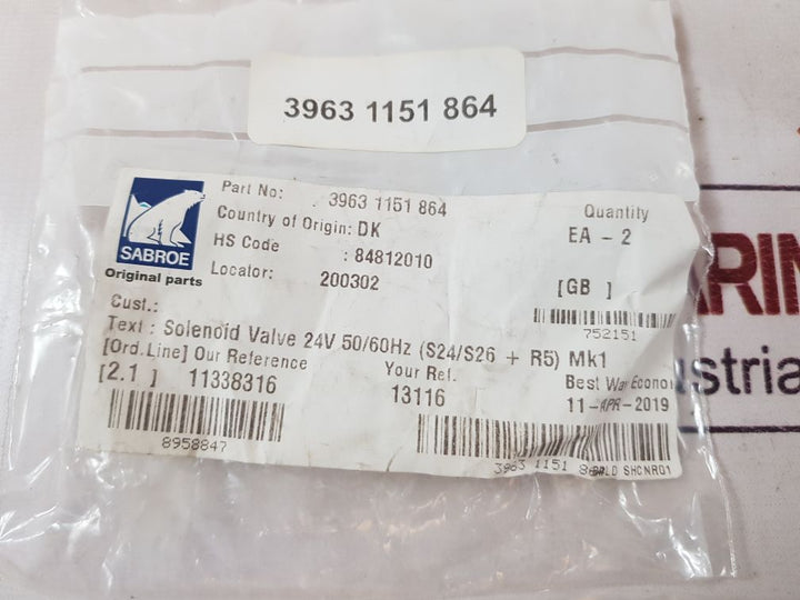 Parker 133f5408 solenoid valve