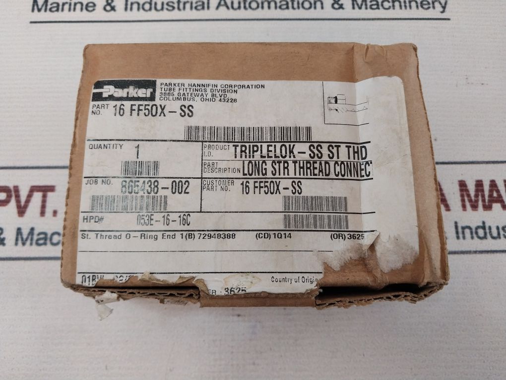 Parker 16 F5Ox-ss Tube Fittings Division