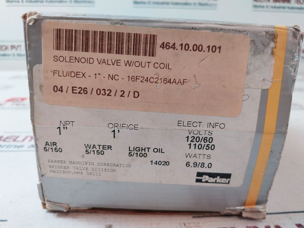 Parker 16F24C2164Aaf4C05J Solenoid Valve W/Out Coil Ad06-028-a05C