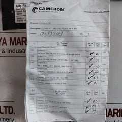 Cameron Iron 2185188-31-99 Drg Valve Repair Kit