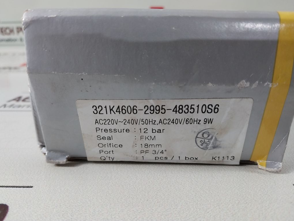 Parker 321K4606-2995-483510S6 Solenoid Valve