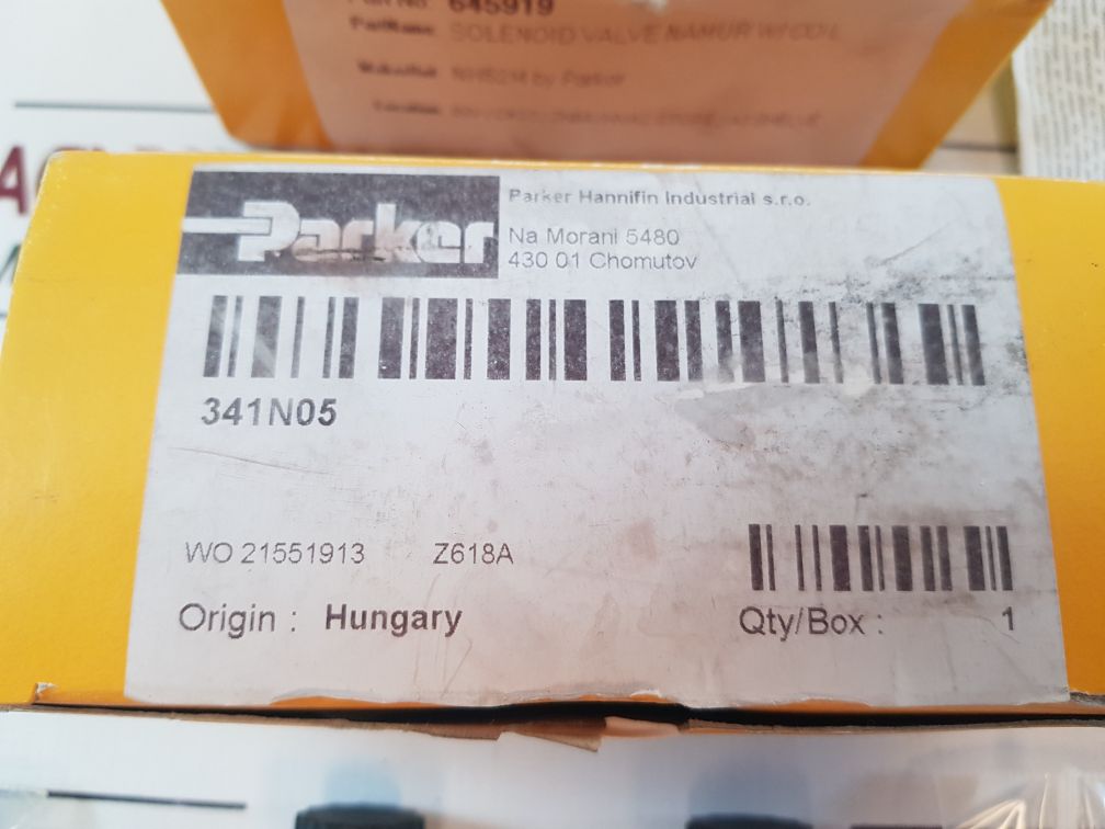 Parker 341N05 Solenoid Valve Namur W/Coil 645919