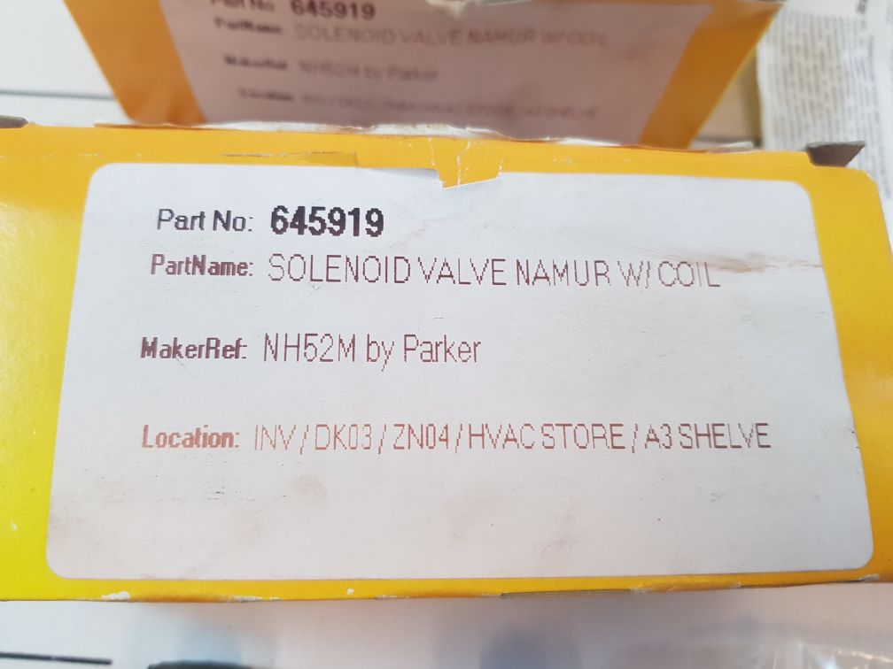 Parker 341N05 Solenoid Valve Namur W/Coil 645919