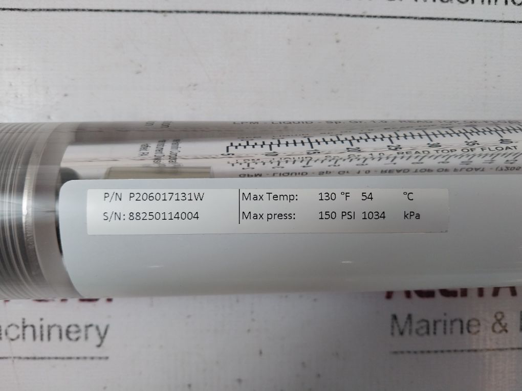 Parker 40-0171 Flowmeter 15 Gpm/56.25 Lpm, 1.5