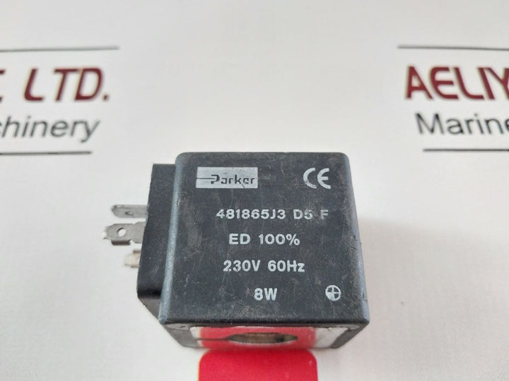 Parker 481865J3 D5 F Solenoid Valve Coil