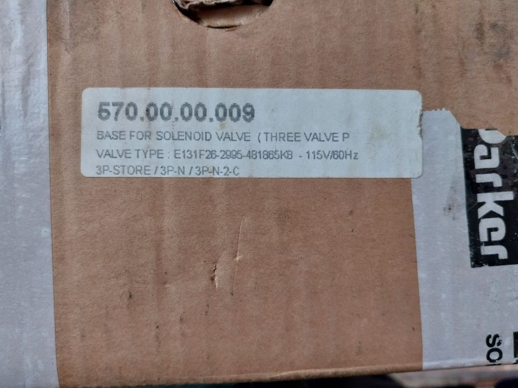 Parker 487169 Solenoid Valve For Base Set