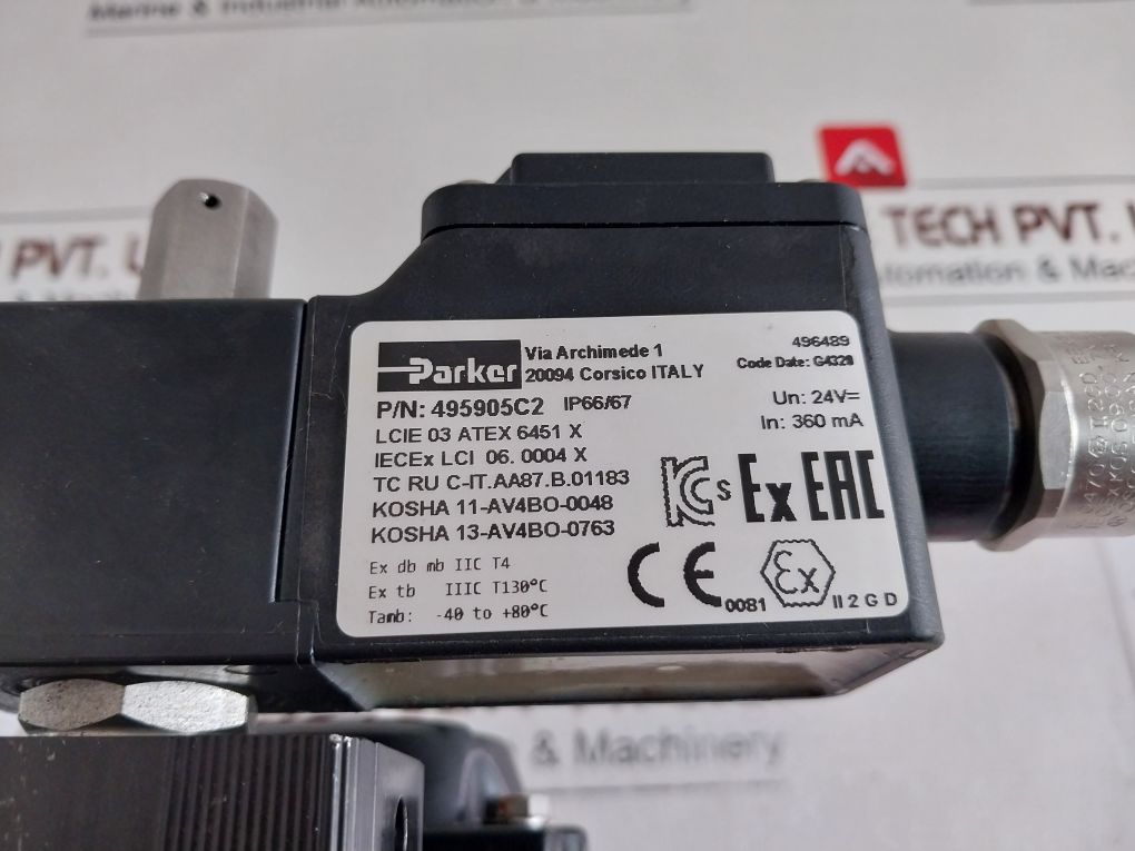 Parker 495905C2,341Z322Tnml With Double Acting Hkc Hp-050D And Ms 40Ax25A Jis10K