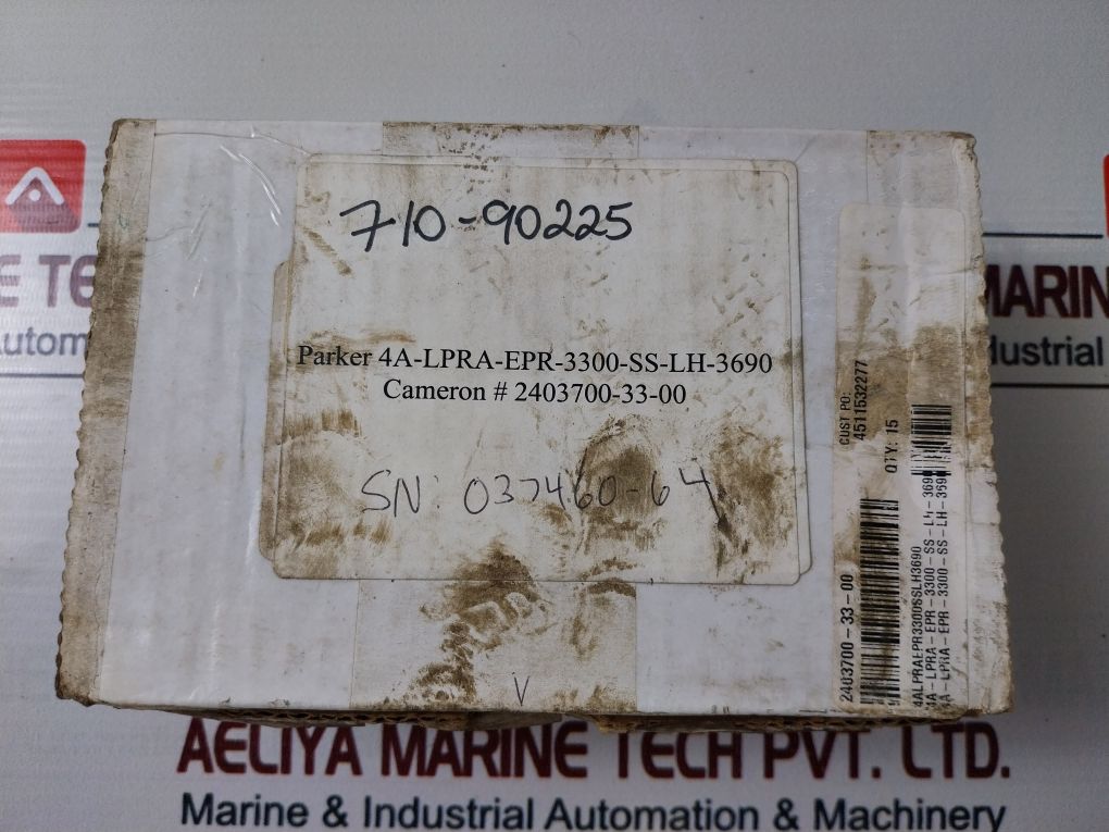 Parker 4A-lpra-epr-3300-sslh-3690 Relief Valve 3300 Psi