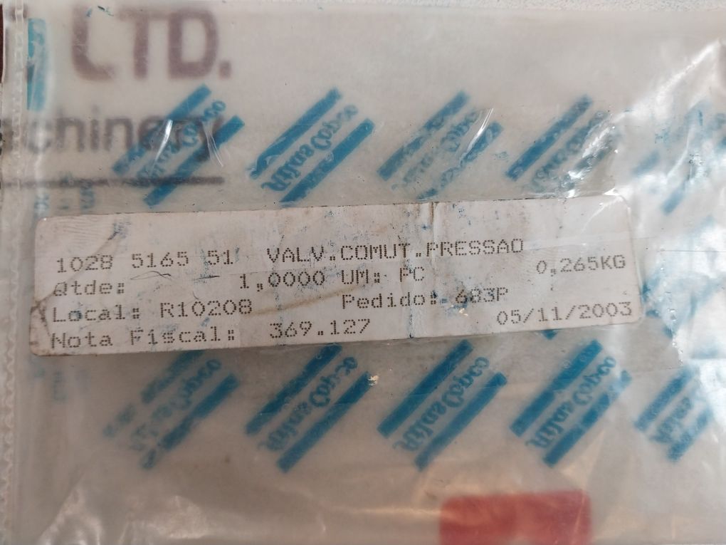 Parker 5110-3110-00 Valve