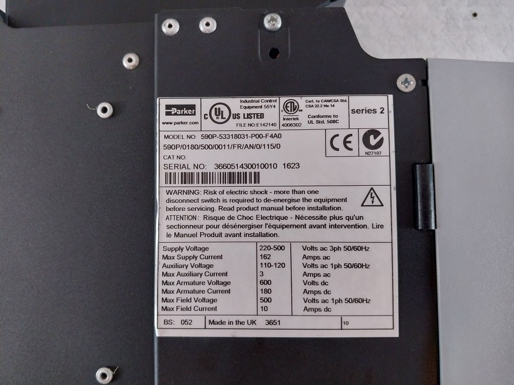 Parker 590P-53318031-p00-f4A0 Series 2 Ac To Dc Converter