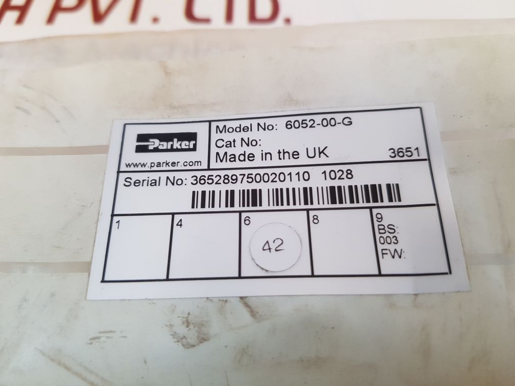 Parker 6052-00-g Remote Mounting Kit
