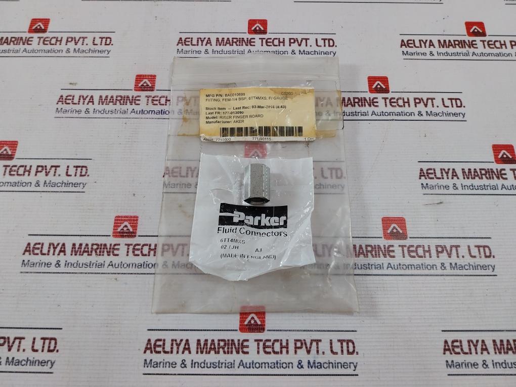 Parker 6Tt4Mxs Fluid Connector Ba0010699