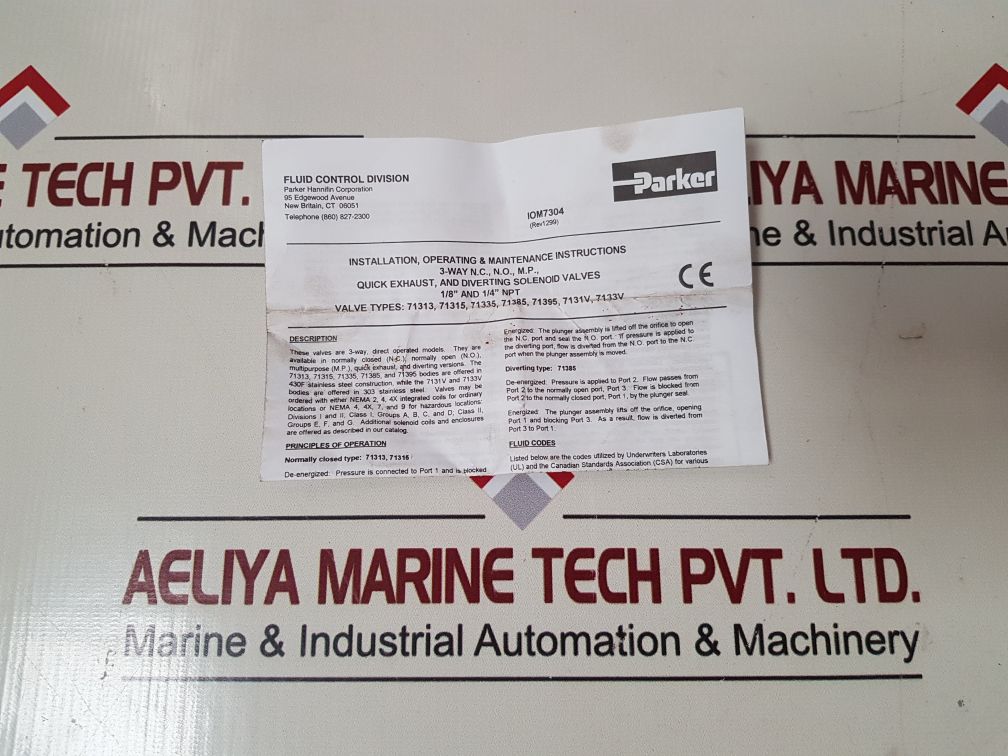 Parker 71385Sn2Gvj1 Valve