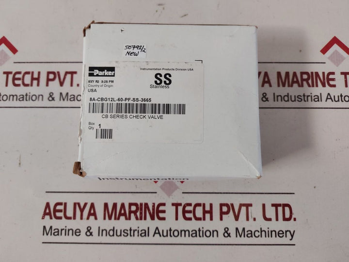Parker 8A-cbg12L-60-pf-ss-3665 Cb Series Check Valve