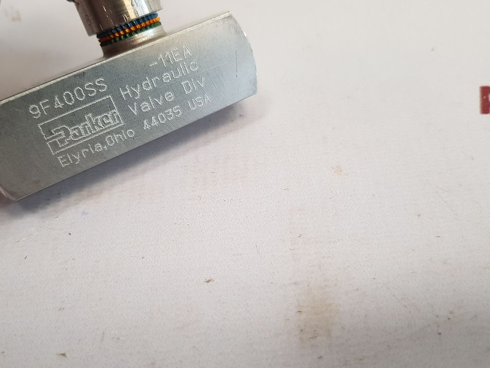Parker 9F400Ss In-line Flow Control Valve