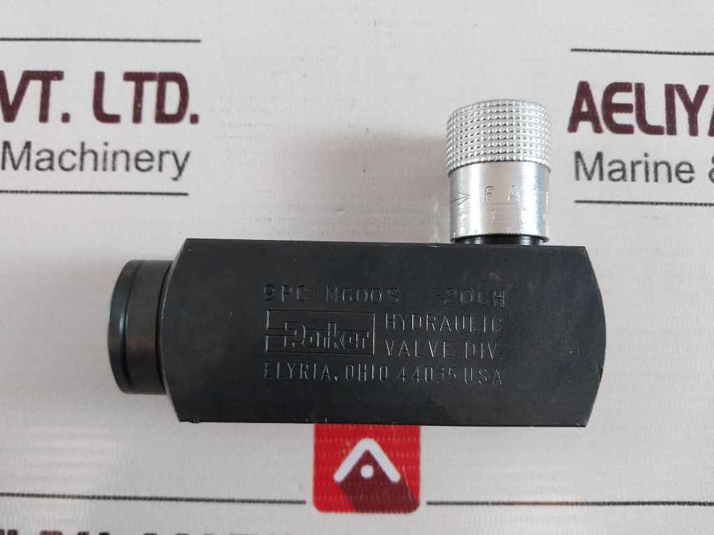 Parker 9Pc M600S -20Ch Press/Comp Flow Control Valve