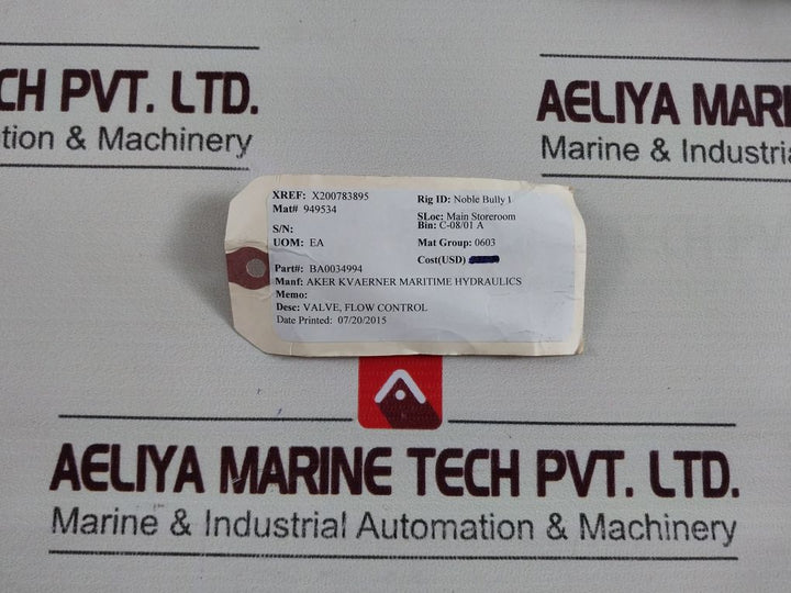 Parker 9Pc M600Ss -20Ke Flow Control Valve 3000Psi 6Gpm