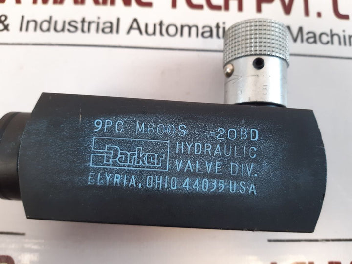 Parker 9Pcm600S-20Bd Flow Control Valve
