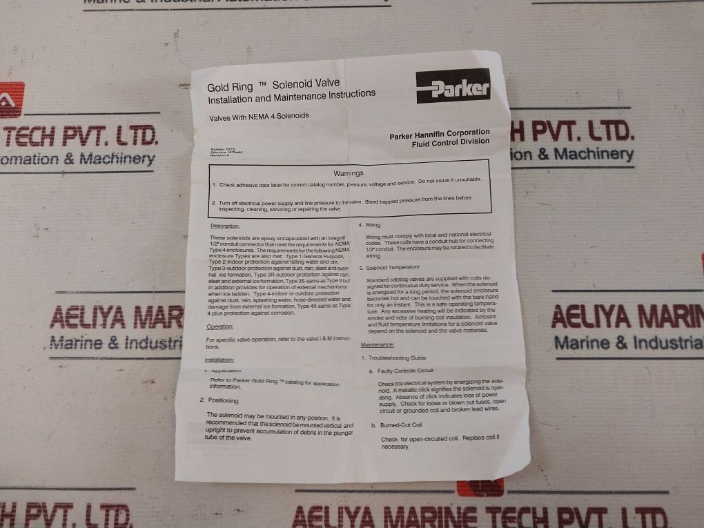 Parker Af4C05 Solenoid Valve Coil 4X