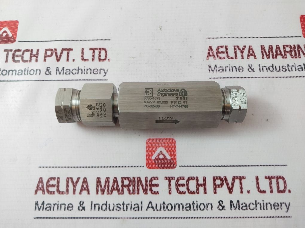 Parker Autoclave Cko9900 High Pressure O-ring Check Valves